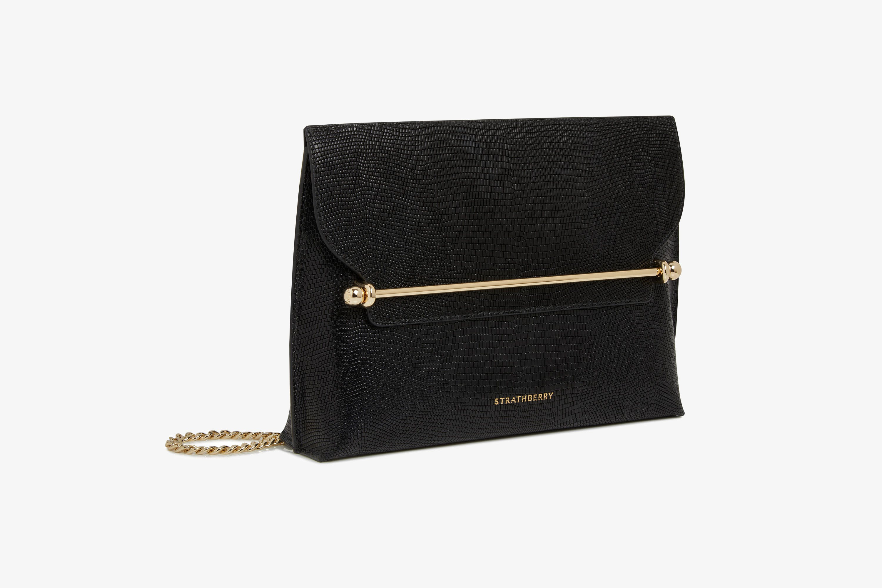Strathberry - Stylist - Crossbody Leather Clutch - Black | Strathberry