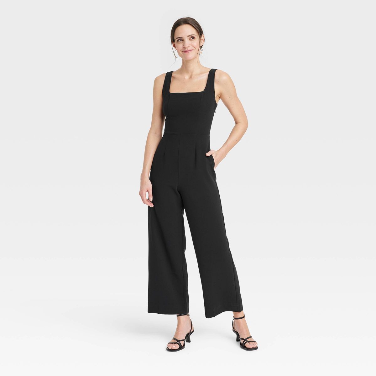 Women's Maxi Jumpsuit - A New Day™ Black XL | Target