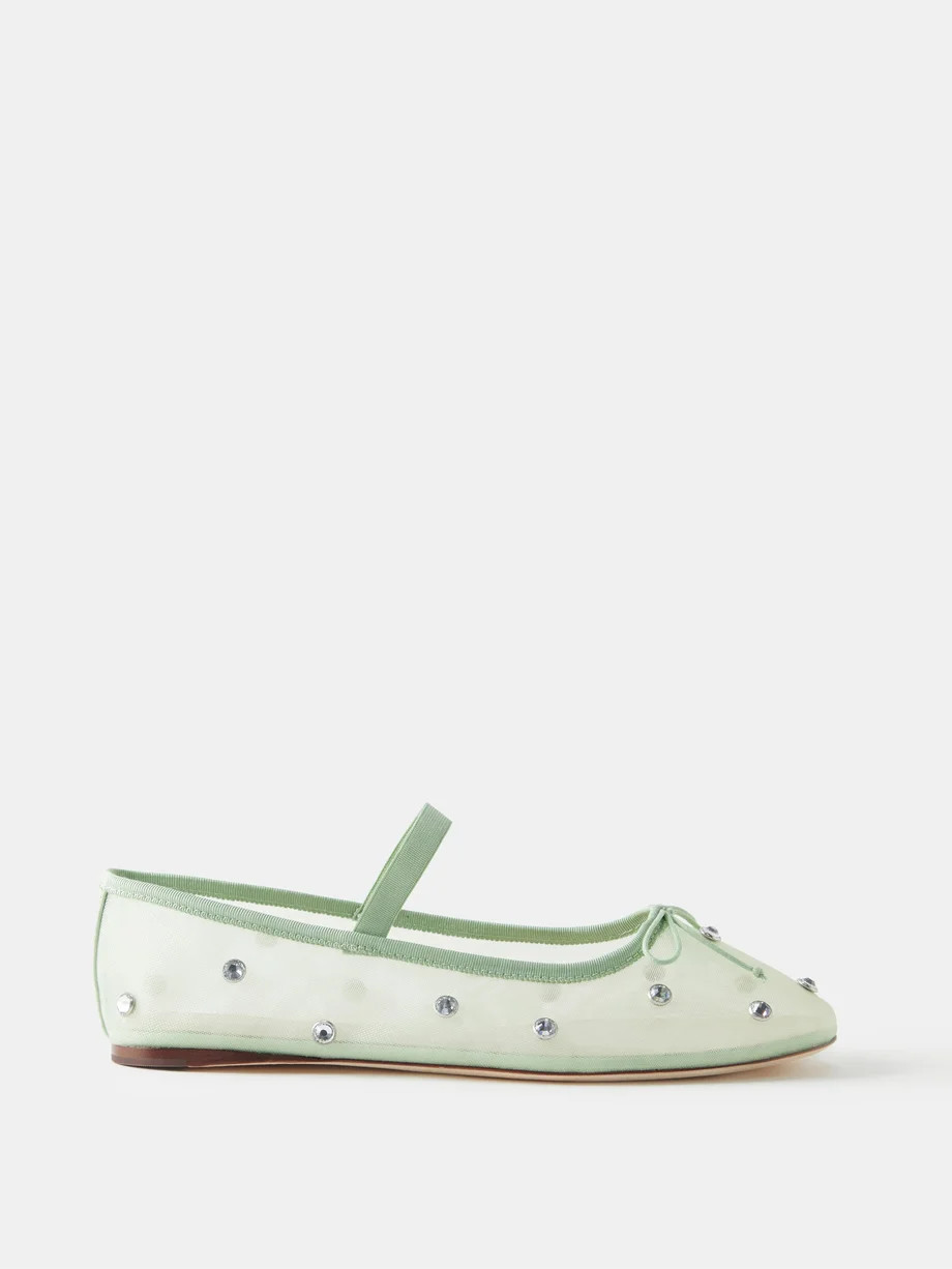 Leonie crystal mesh ballet flats | Loeffler Randall | Matches (UK)