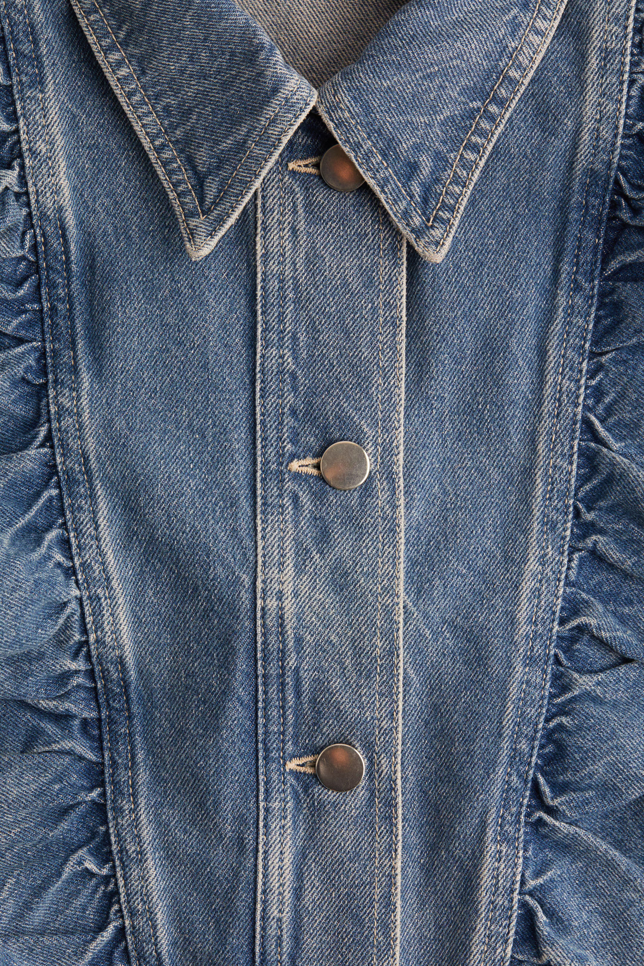 Jeansjacke mit Volants | H&M (DE, AT, CH, NL, FI)