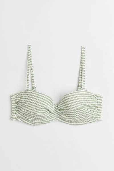 Lined balconette bikini top made from recycled polyamide. Detachable, adjustable shoulder straps,... | H&M (US)