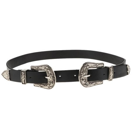 Segolike Faux Leather Belt with Double Floral Embossed Buckle Vintaje Women s as described | Walmart (US)