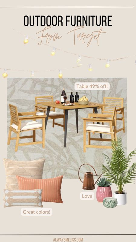 Love all the outdoor decor this time of year! You all have been loving this table and saw that it is currently on major sale! Grab while in stock. Linking similar chairs from target to! The pillows are super cute.

Outdoor Decor
Outdoor Table 
Target

#LTKhome #LTKSeasonal #LTKfamily