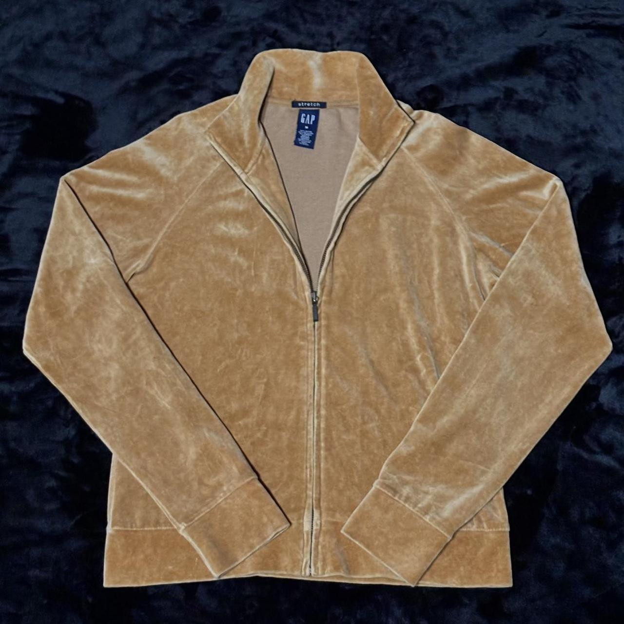 Gap Women's Velvet Jacket - Tan - M | Depop US