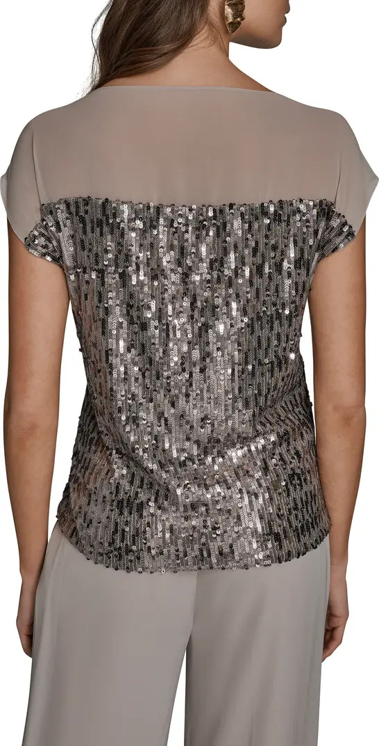 Donna Karan New York Mesh Sequin Top | Nordstrom | Nordstrom