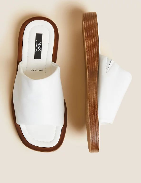 Leather Flat Mules | M&S Collection | M&S | Marks & Spencer (UK)