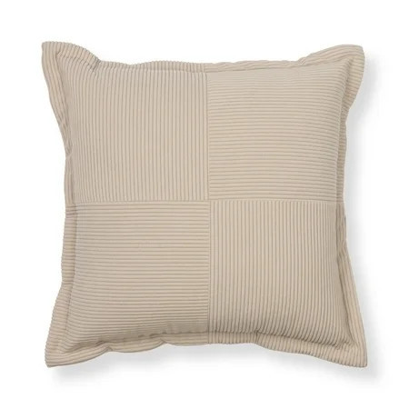 Mainstays Washed Stone Corduroy Velvet Decorative Pillow 18x18 | Walmart (US)