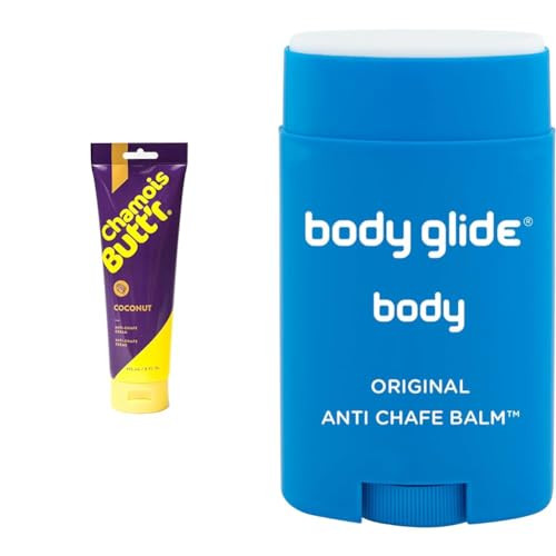 Chamois Butt'r Coconut 8 Ounce Anti-Chafe Cream and Body Glide 1.5oz Original Anti Chafe Balm Bundle | Amazon (US)