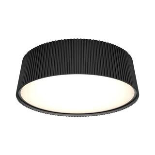 Groove 13 in. 1 Light Black 5CCT Integrated Selectable LED Flush Mount Ceiling Light | The Home Depot