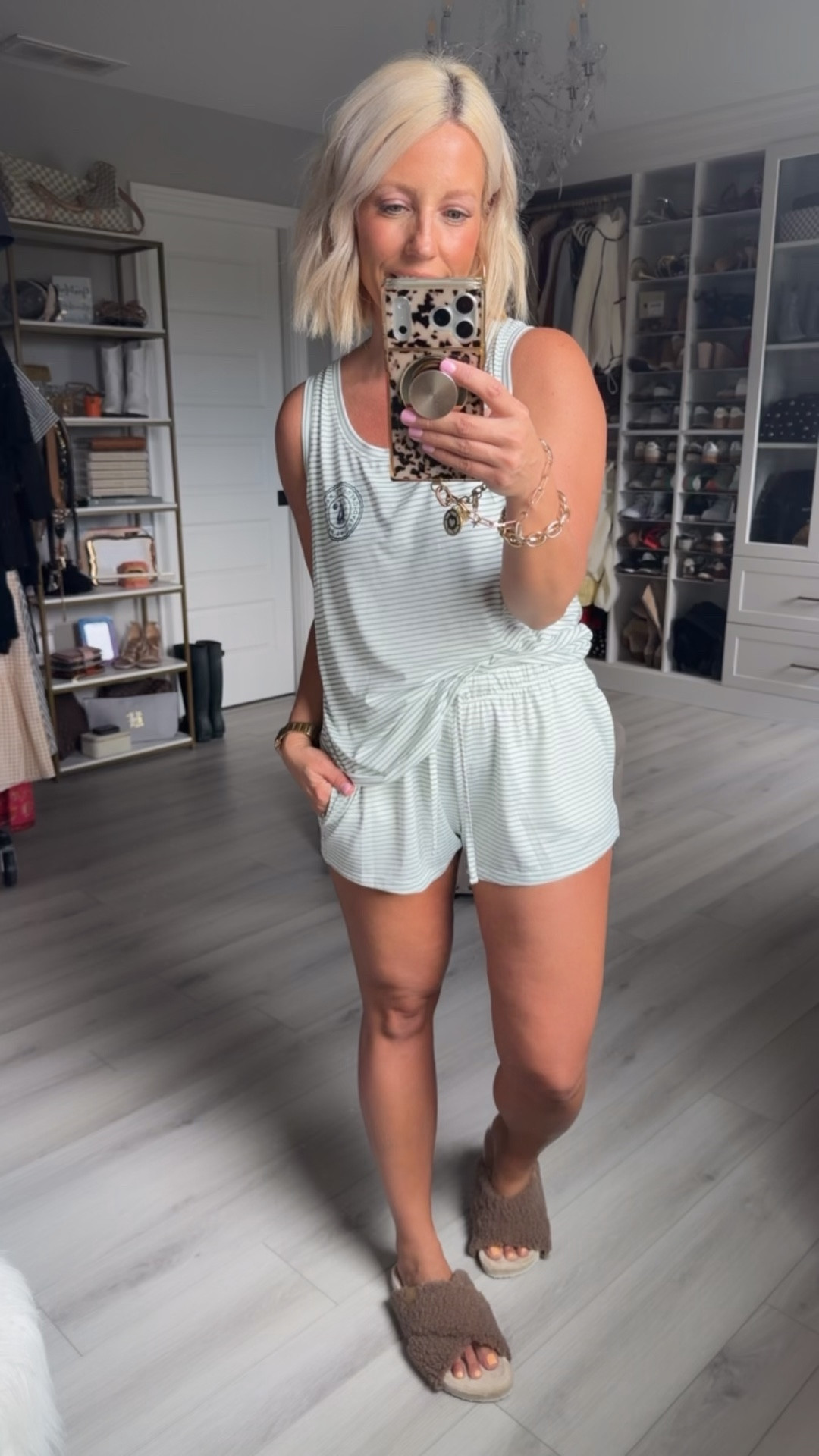 These are great summer pjs!!! Soft and comfy!!! Size small! Slippers TTS. 

#LTKSaleAlert #LTKSeasonal #LTKOver40