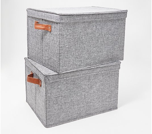 15" Set of 2 Collapsible Storage Bins by Bobby Berk - QVC.com | QVC