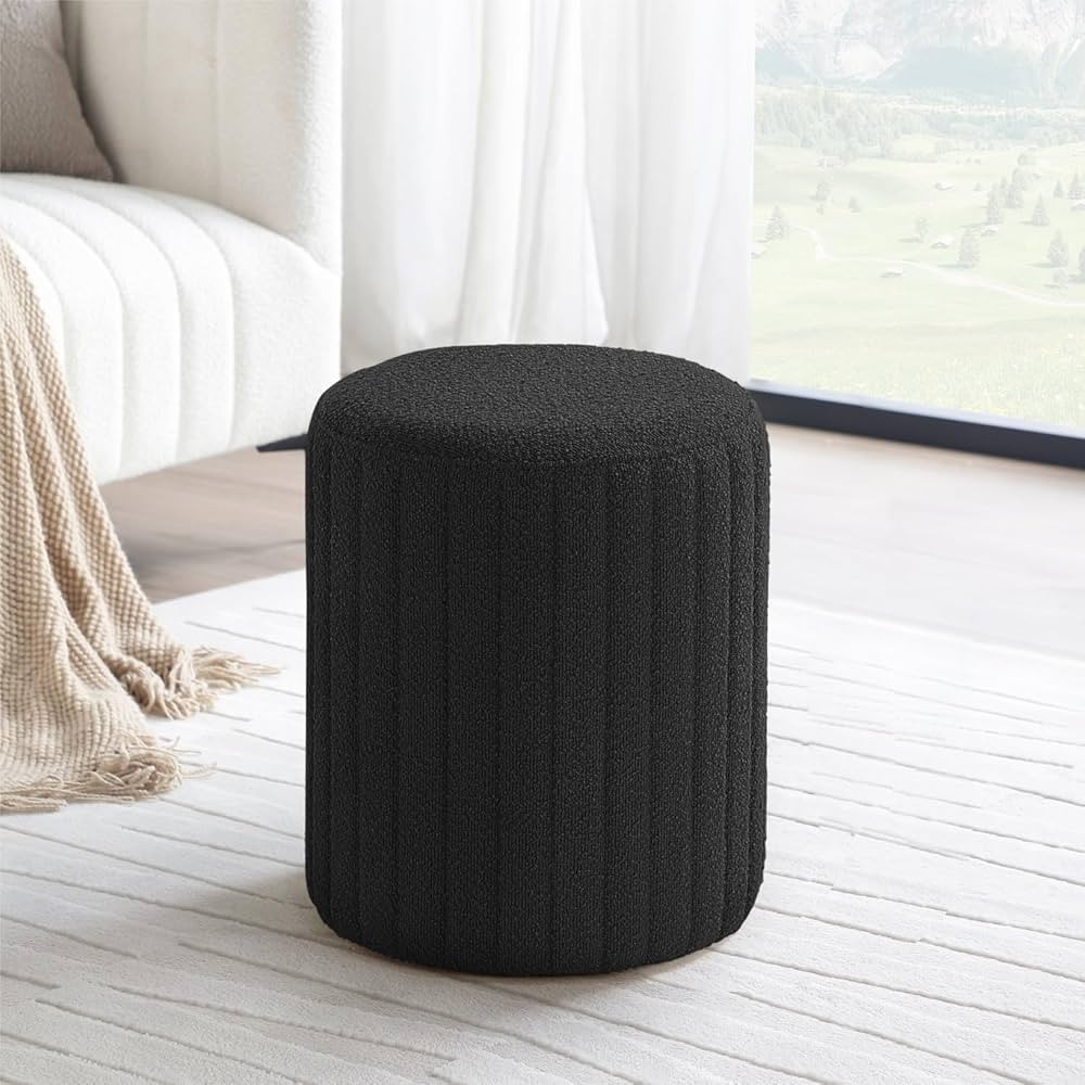 Get Set Style Modern Round Ottoman with Soft Padded Seat,Multifunctional Vanity Chairs for Makeup... | Amazon (CA)