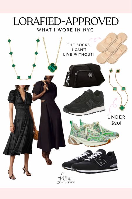 LORAfied Approved : What I wore in NYC 

what to pack, outfit ideas, travel outfit, van cleave necklace, clover necklace, new balance sneakers, travel accessories 

#LTKtravel #LTKstyletip #LTKshoecrush