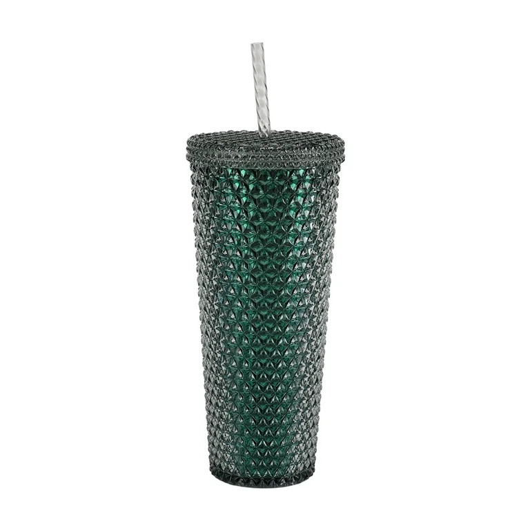 Way to Celebrate Halloween 26 oz Plastic Double Wall Insulated Iridescent Textured Tumbler with S... | Walmart (US)
