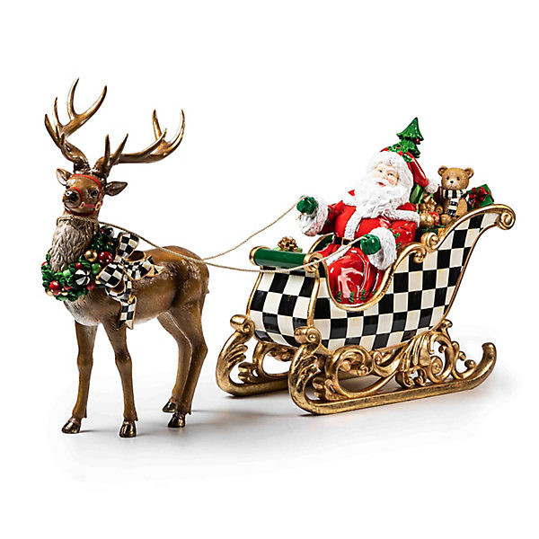 MacKenzie-Childs Night Before Christmas Santa & Sleigh | MacKenzie-Childs