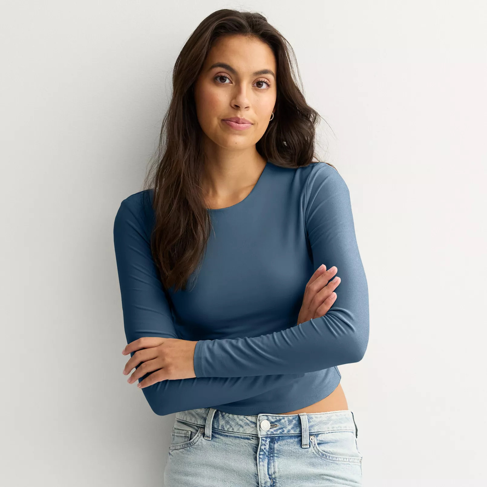 Juniors' Pink Republic Contour Side Cinch Long Sleeve Top | Kohl's