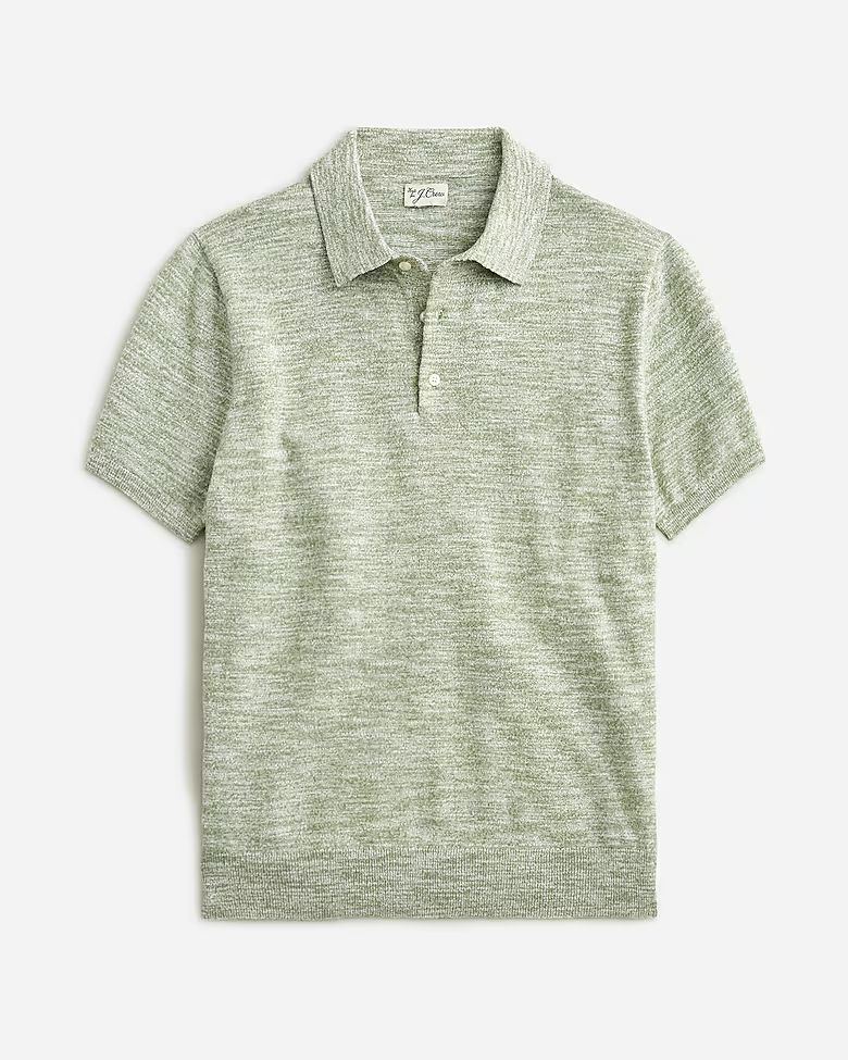 Short-sleeve cotton-blend sweater-polo | J.Crew US