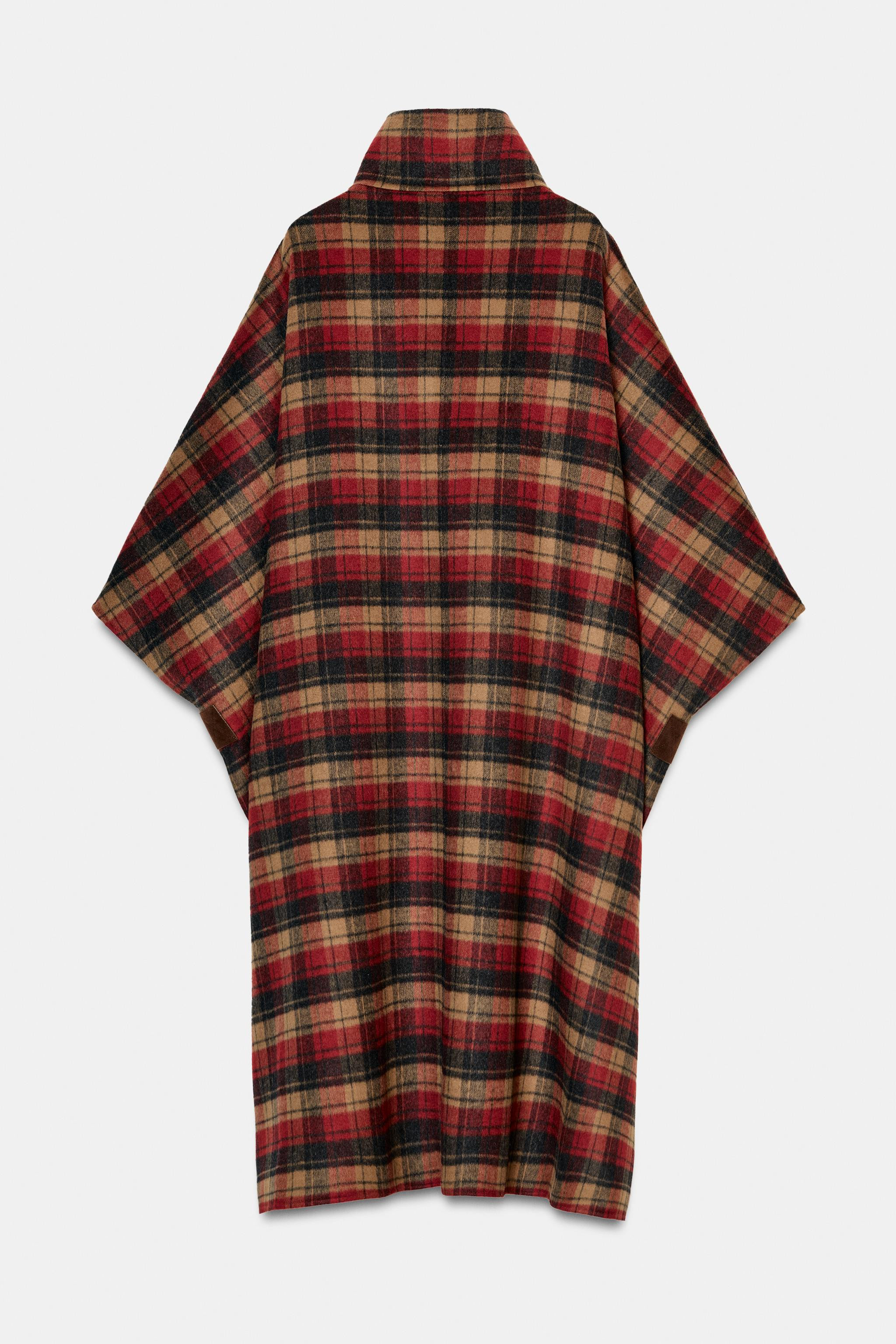 PLAID WOOL CAPE ZW COLLECTION LIMITED EDITION | Zara US