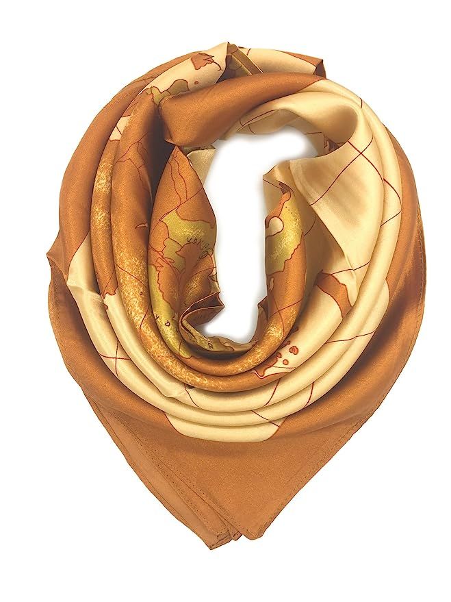 YOUR SMILE Silk Like Scarf Women's Fashion Pattern Large Square Satin Headscarf | Amazon (US)