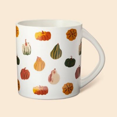 16oz Stoneware Pumpkin and Gourd Mug - Spritz&#8482; | Target