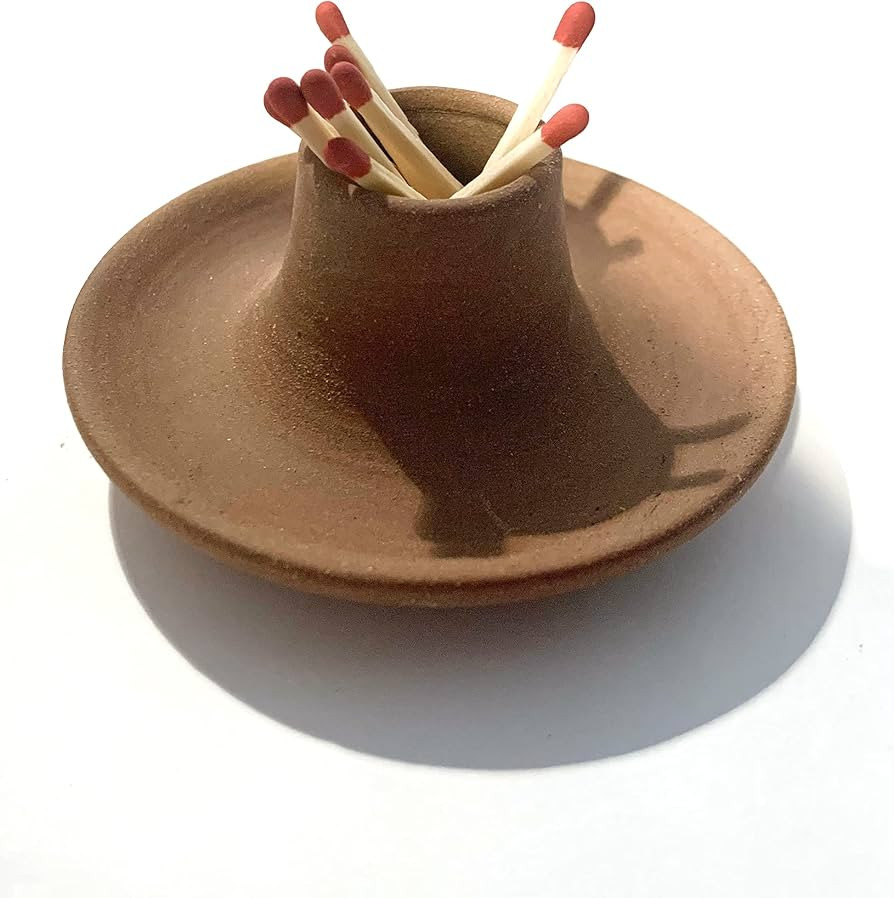 Ceramic Match Holder with Striker- Matches in Jar - Decorative Home Decor - Matches are NOT inclu... | Amazon (US)