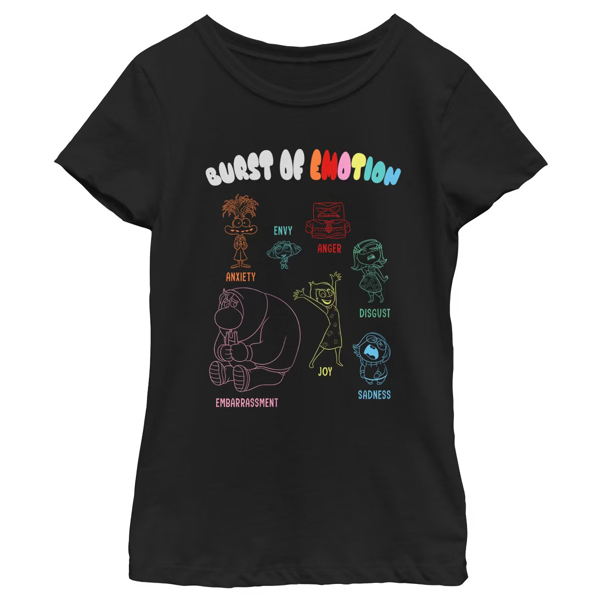 Girl's Inside Out 2 Burst of Emotion Doodles T-Shirt | Target