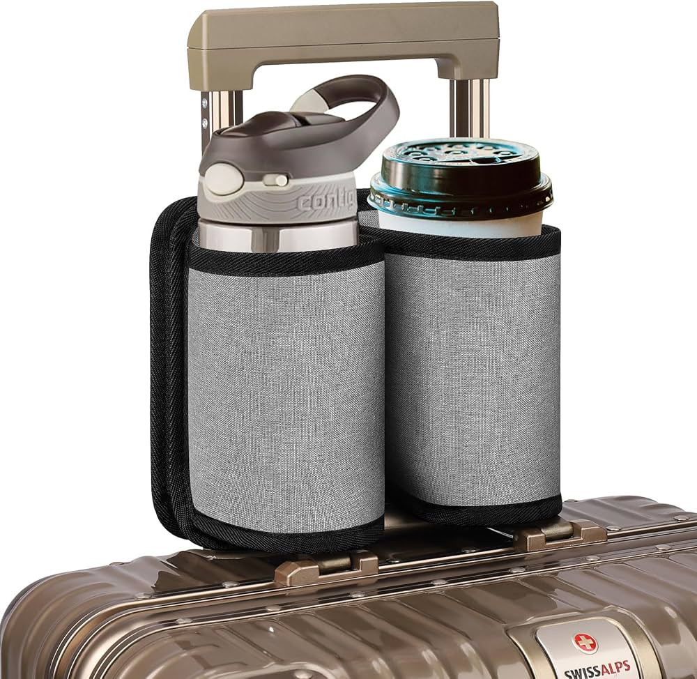 Accmor Luggage Travel Cup Holder Universal Suitcase Cup Holder, Free Hands Drink Caddy Suitcase B... | Amazon (US)