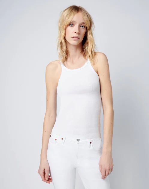 Ribbed Tank - Optic White | RE/DONE