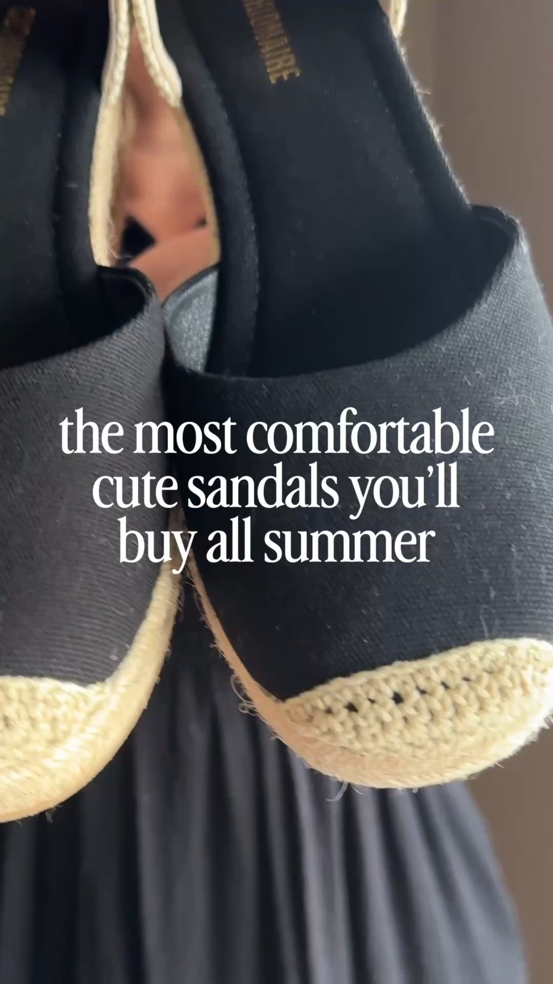 Obsessed with these CUSHIONAIRE Elche Closed Toe Wedge Sandals in Black! The perfect summer wedges with braided jute platform heels, adjustable ankle buckle strap, and comfortable closed toe coverage. Lightweight espadrille style that’s cute enough for work, brunch, vacation outfits, or everyday wear. Paired perfectly with this black tiered dress for an effortless chic look. All-day comfort meets elevated style!
available in Black, Brown, Natural, Navy & Red

#LTKootd #LTKmomlife #LTKgrwm