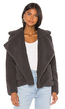 Jack by BB Dakota Soft Skills Teddy Jacket in Dark Charcoal from Revolve.com | Revolve Clothing (Global)