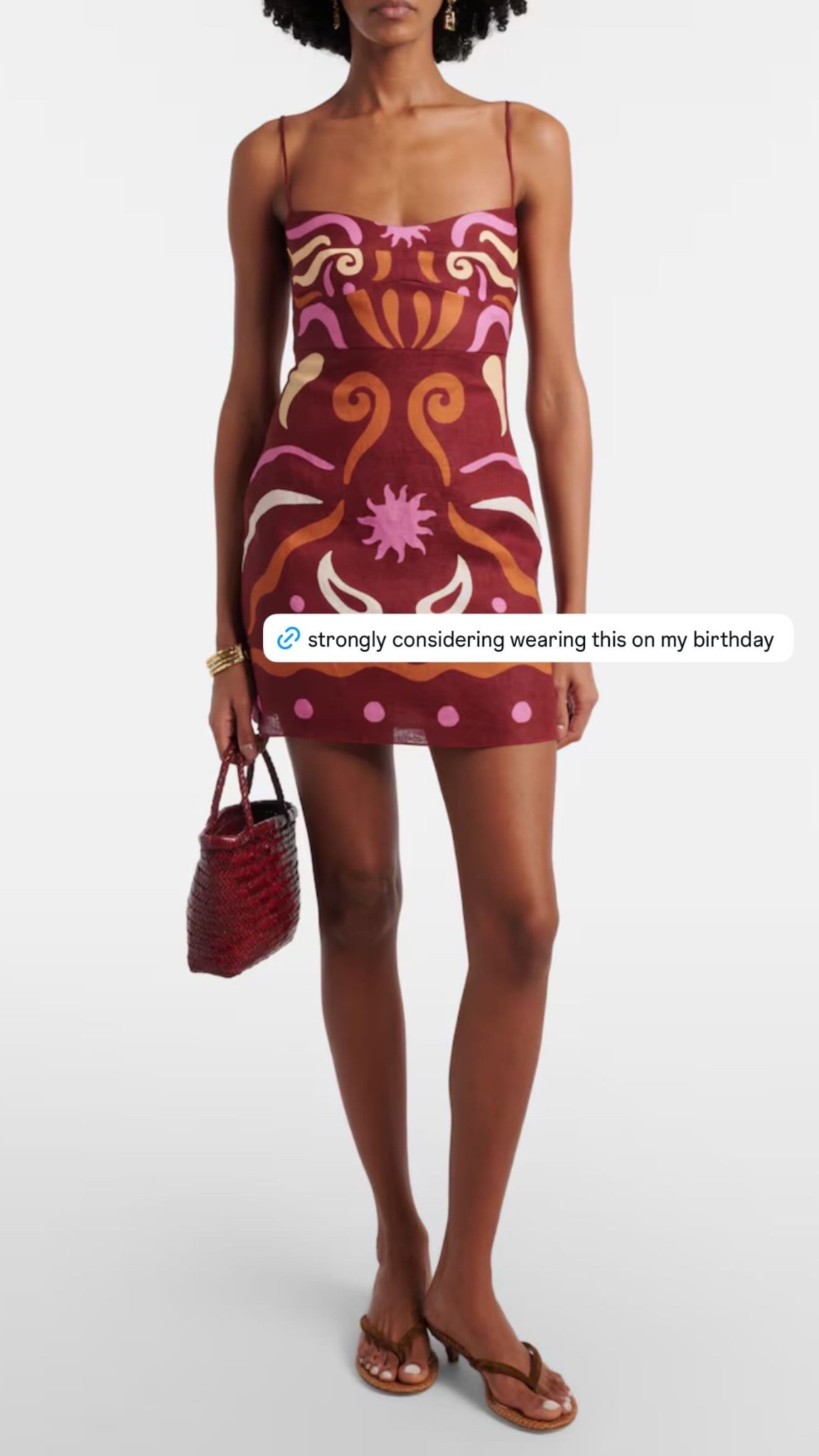currently considering this dress for my birthday and honestly… i think she might be the one! the print is so striking and the silhouette feels really effortless while still making a statement. it has that perfect “special vacation dinner” energy without feeling overly fussy.

would style it with simple sandals, glowy makeup, and a big dinner reservation somewhere by the water. truly such a gorgeous summer dress. 

 #LTKSeasonal