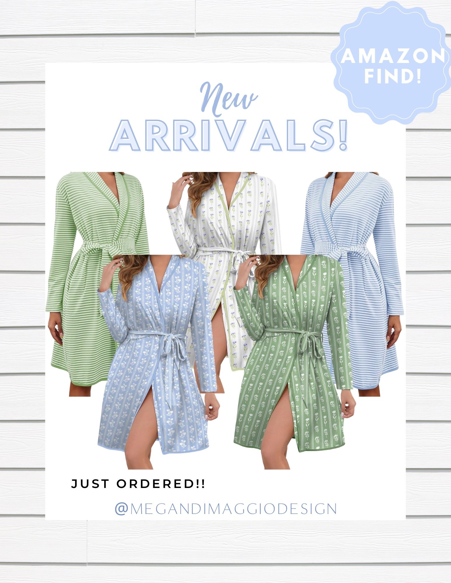 Wow!! Lake pajama look for less Spring robes found on Amazon!! These are so beautiful in person, I just got the blue floral one delivered yesterday and it’s sooo soft!! Perfect for Spring & Summer!! ☀️

#LTKmorningroutine #LTKmomlife #LTKSaleAlert