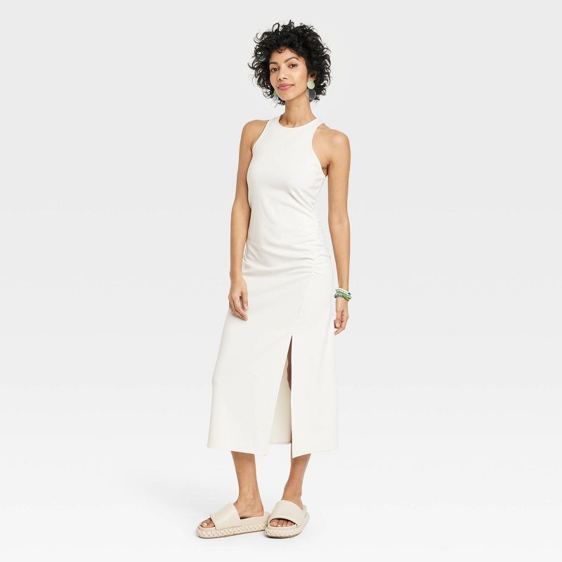 Women's Sleeveless Ruched Ponte Dress - A New Day™ | Target