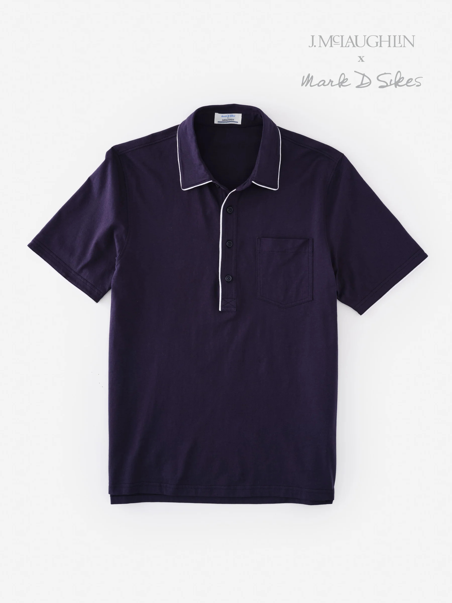 Navy Solid Ryan Polo | Men's Knits & Polos | J.McLaughlin | J.McLaughlin