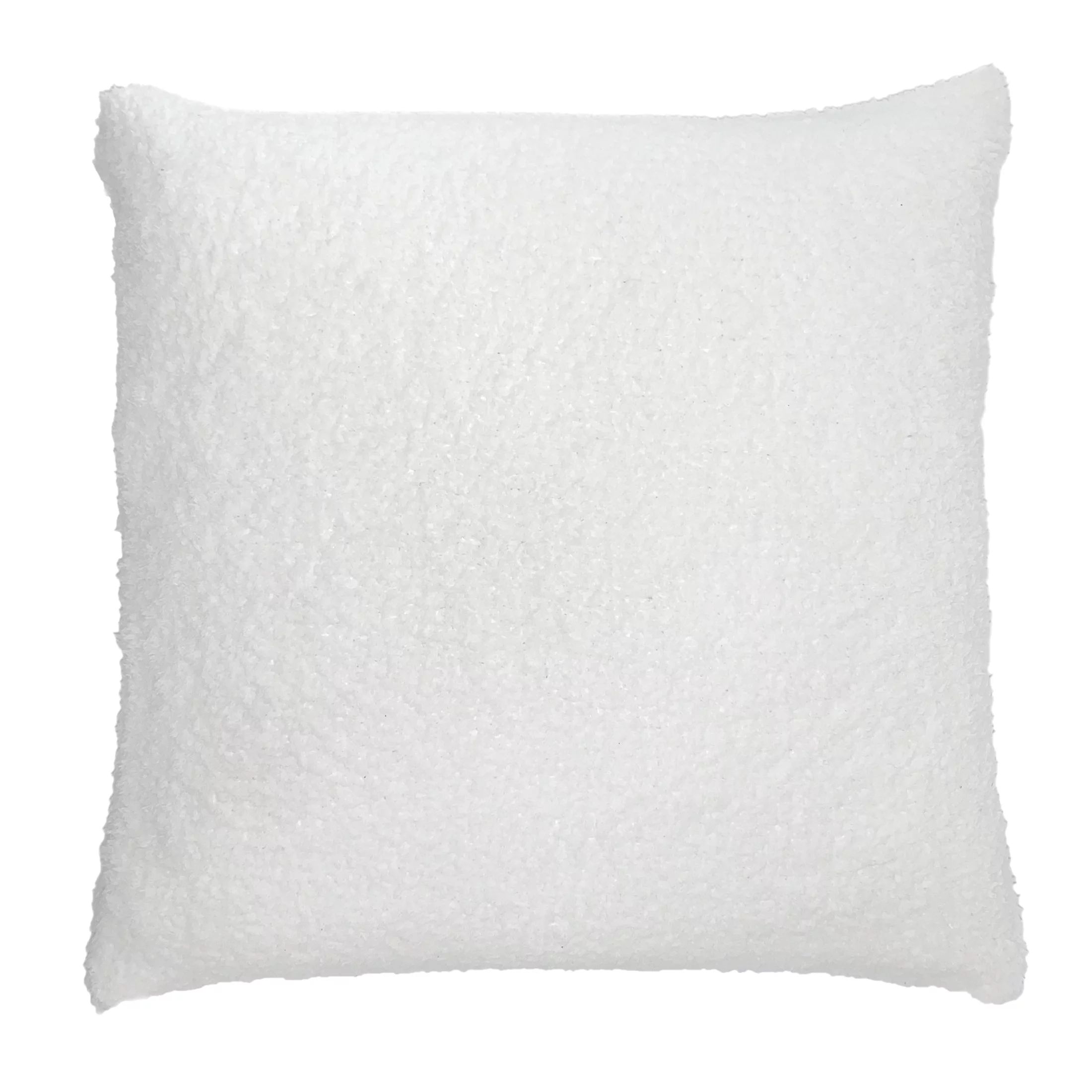 My Texas House Nora Clipped Chenille Square Decorative Pillow Cover, 20" x 20", White | Walmart (US)