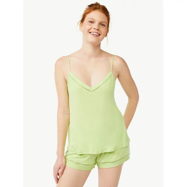 Joyspun Women's Knit Camisole and Shorts Sleep Set, 2-Piece, Sizes S to 3X | Walmart (US)