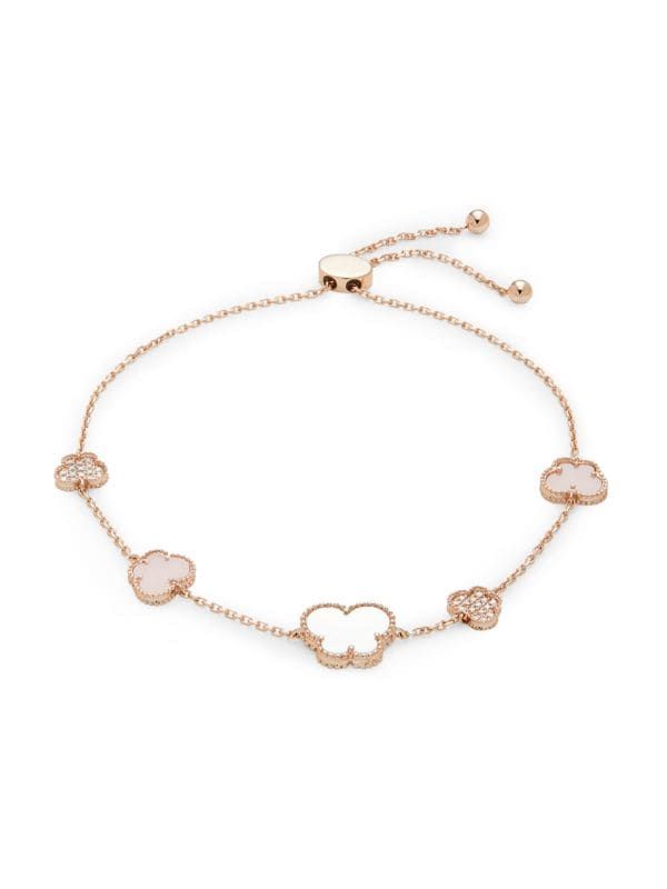 14K Rose Gold, Pink Opal & Diamond Butterfly Station Bolo Bracelet | Saks Fifth Avenue OFF 5TH (Pmt risk)