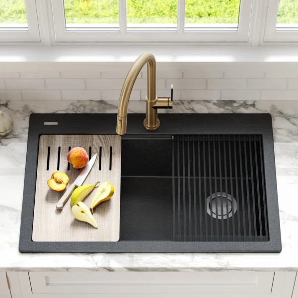 Bellucci 33" L x 22" W Drop-In Kitchen Sink | Wayfair Professional