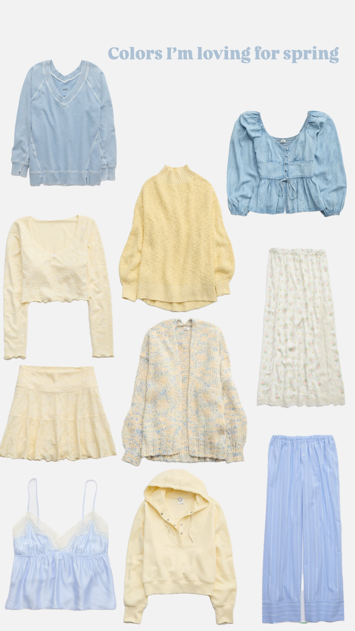 Trendy colors I’m LOVING for spring. Butter yellow and baby blue 🤌🏻 loving the delicate and girlie vibes. 

Trendy fashion, spring styles, spring fashion, spring ootd, outfit inspo, butter yellow, light blue, spring, trends, trendy, new spring finds

#LTKFindsUnder50 #LTKSaleAlert #LTKU