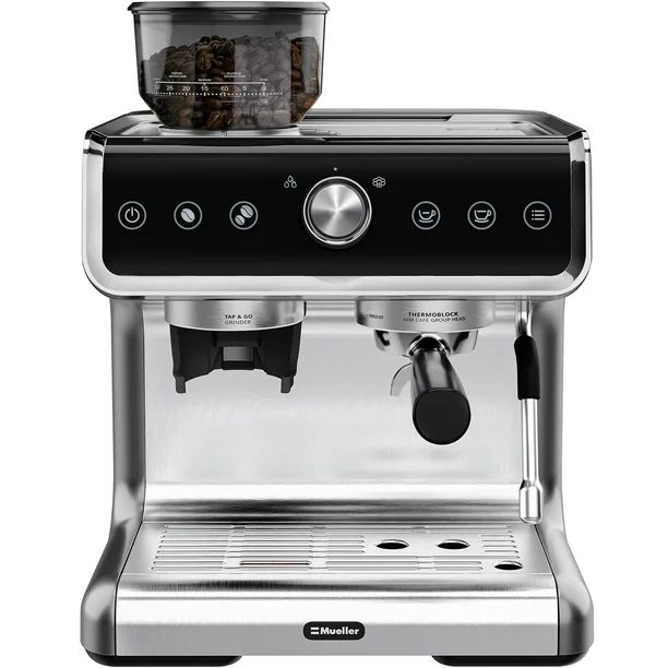 Mueller Premium Espresso Coffee Maker with Milk Frother, Coffee Grinder, 15 Bar, Complete Barista... | Walmart (US)