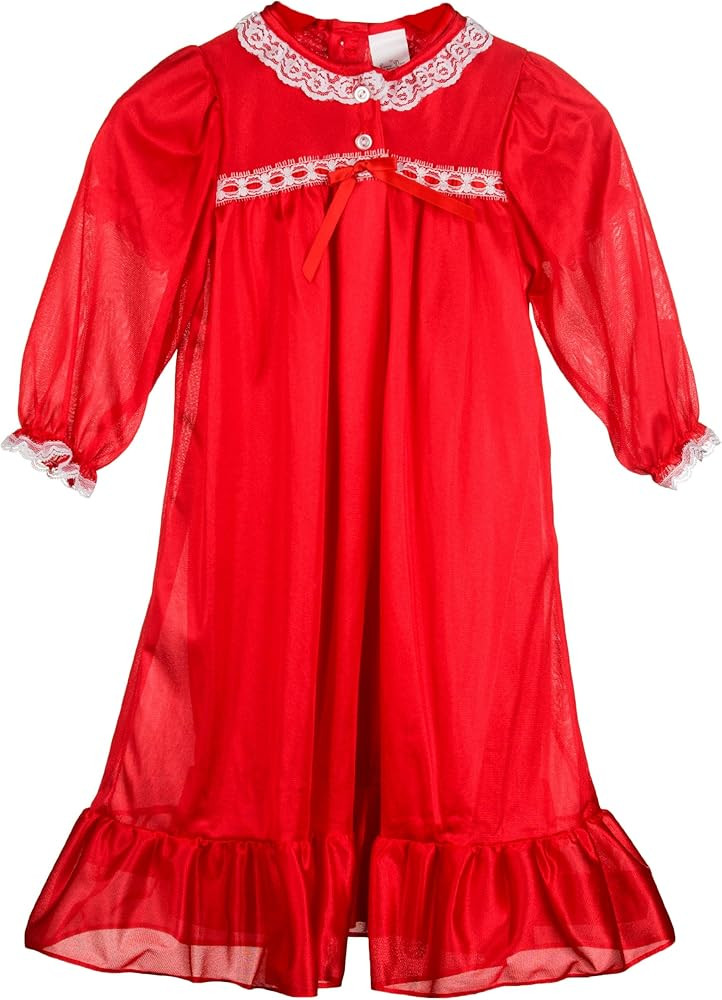 Laura Dare Little Girls Long Sleeve Traditional Peignoir Set, (2T-6X) | Amazon (US)