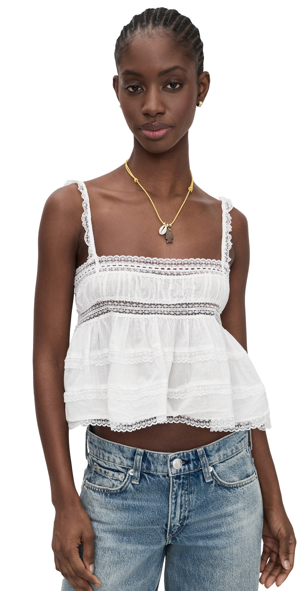 Free People Darling Dreams Camisole Clean Ivory M | Shopbop
