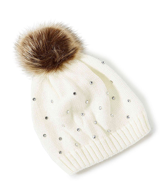 CoG Women's Beanies WHITE - White Pom-Pom Beanie | Zulily