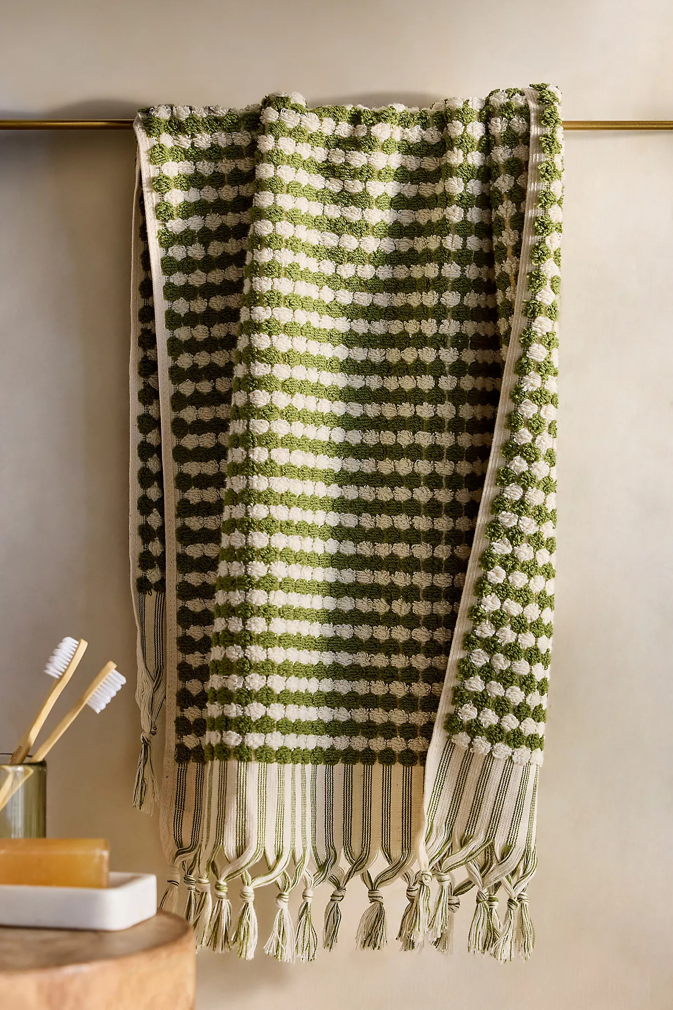 Two-Tone Textured Cotton Hand Towel | Terrain