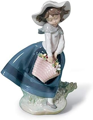 Amazon.com: LLADRÓ Pretty Pickings Girl Figurine. Porcelain Girl with Flowers Figure. : Home & K... | Amazon (US)