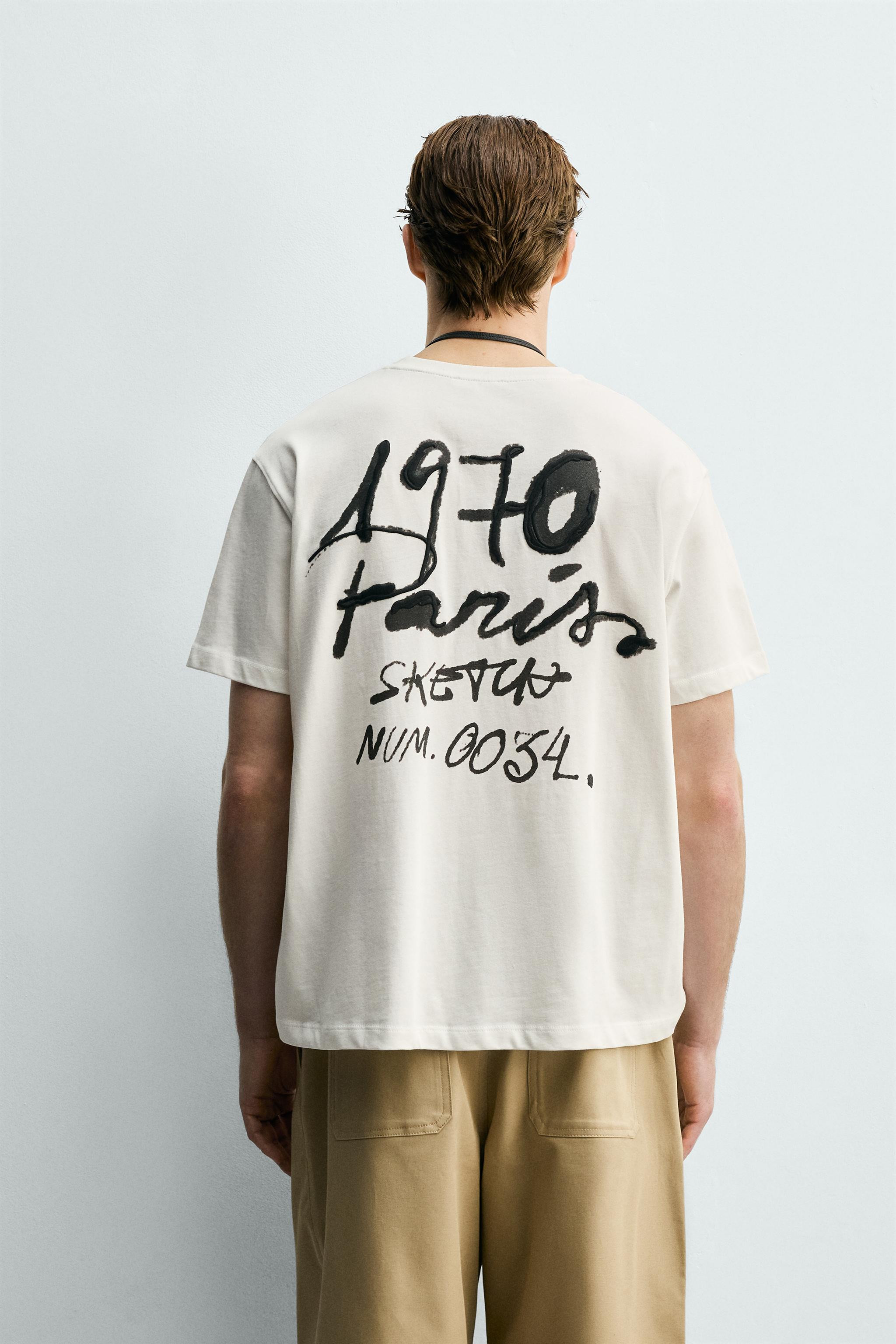 EMBROIDERED TEXT T-SHIRT | Zara US