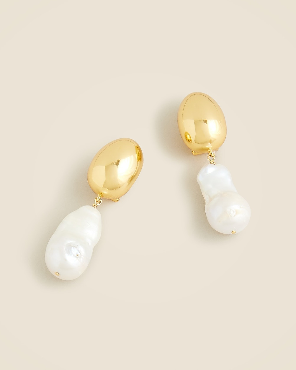 Freshwater pearl and gold earrings | J. Crew US