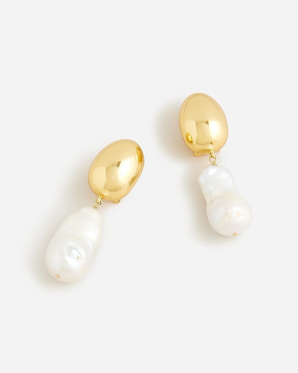 Freshwater pearl and gold earrings | J.Crew US