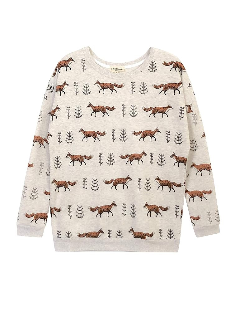 LaVieLente Women's Cute and Cozy Cotton Graphic Crewneck Sweatshirt Pullover with Adorable and Un... | Amazon (US)