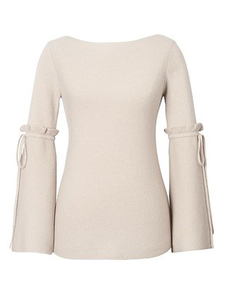 Banana Republic x Olivia Palermo | Bow Bell-Sleeve Pullover | Banana Republic US